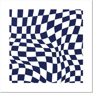 Spurs Distorted Checkered Pattern Posters and Art